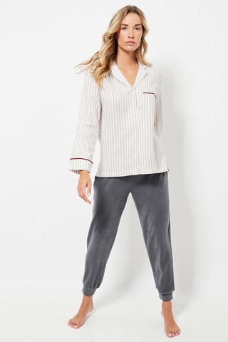 Fleece Pyjamabroek - Grijs