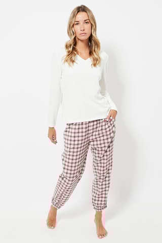 7/8 Pyjamabroek Hoge Taille - Rood