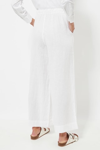 Linnen Broek Straight Leg - Wit