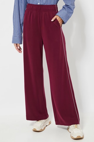 Broek Wide Legs - Bordeauxrood