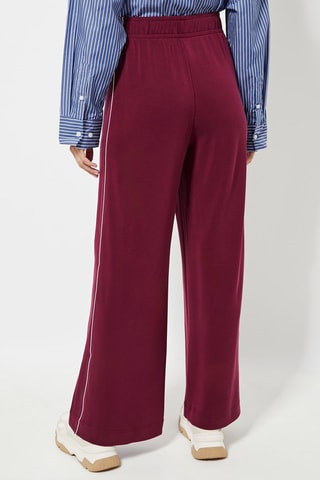 Broek Wide Legs - Bordeauxrood