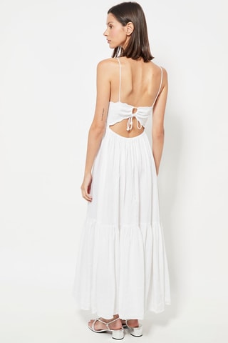 Lange Linnen Jurk - Wit