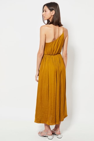 Asymmetrische Jurk - Mosterdgeel