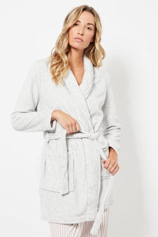 Fleece Badjas - Lichtgrijs