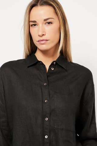 Linnen Blouse - Zwart