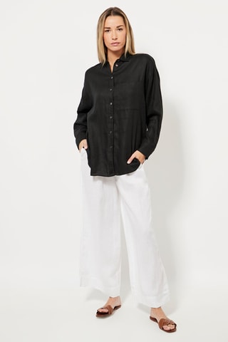 Linnen Blouse - Zwart