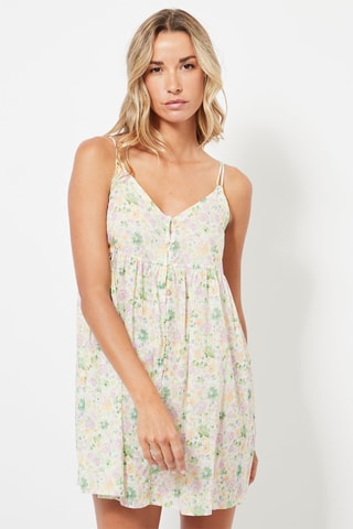 Nachthemd - Wit en Lichtgroen