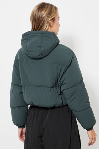 Gewatteerde Jas met Capuchon - Groen