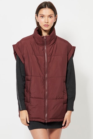 Trekking Gewatteerde Jas - Bordeauxrood