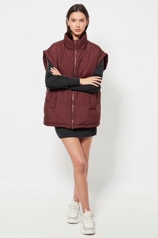 Trekking Gewatteerde Jas - Bordeauxrood
