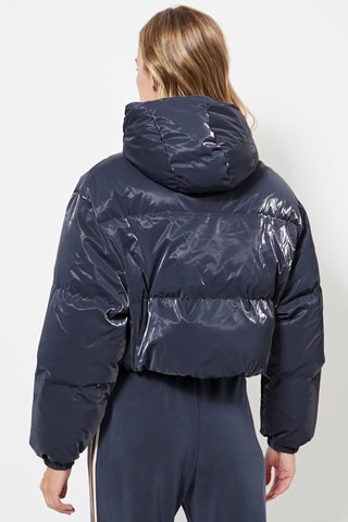 Gewatteerde Jas met Capuchon - Marineblauw