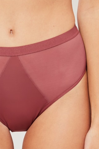 2 Slips Hoge Taille - Oudroze en Zwart