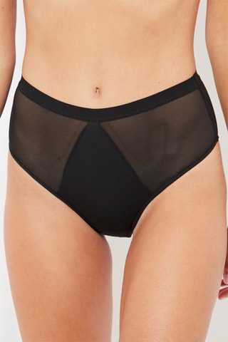 2 Slips Hoge Taille - Oudroze en Zwart