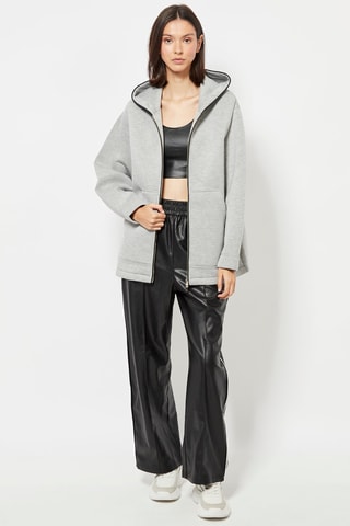 Sweater met Capuchon - Gemêleerd Grijs