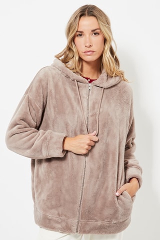 Fleece Pyjamasweater - Taupe
