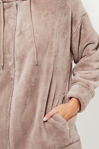 Fleece Pyjamasweater - Taupe