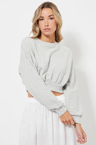 Korte Sweater - Gemêleerd Grijs