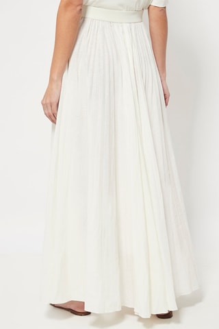 Linnen Lange Rok Wit
