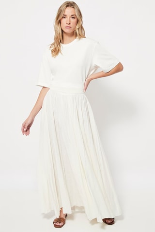 Linnen Lange Rok Wit