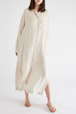 Linnen Blouse-jurk - Beige