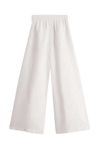 Linnen Broek Wide Legs - Wit