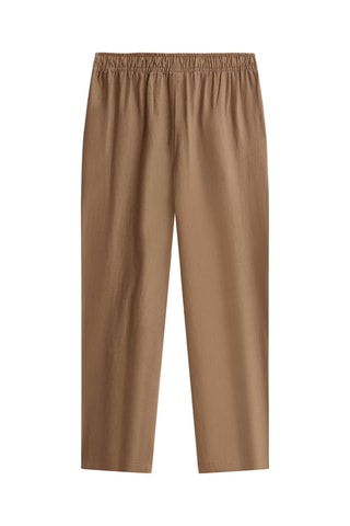 Linnen Broek Loose - Kaki