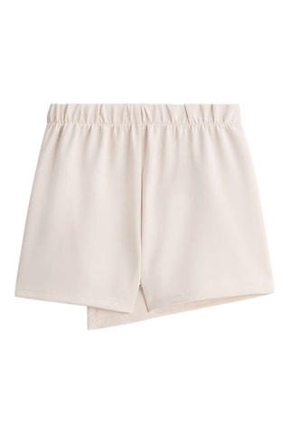 Asymmetrische wikkelrok - Beige