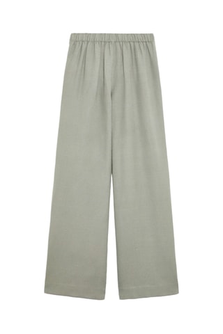 Linnen Broek Hoge Taille - Kaki