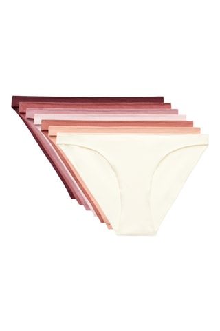 7 Tanga's - Bordeauxrood en Ecru