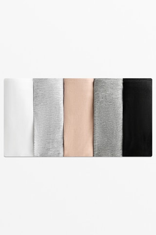 7 Tanga's - Zwart en Beige