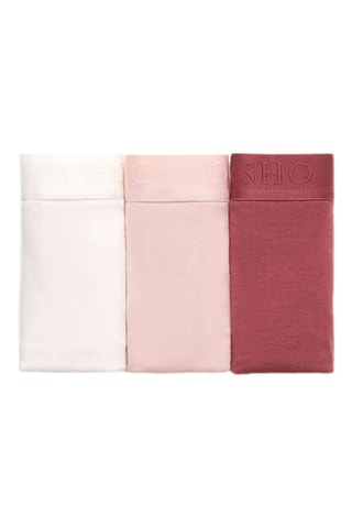 3 Onderbroeken - Bordeauxrood en Wit