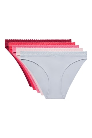 5 Onderbroeken - Bordeauxrood en Lichtgrijs