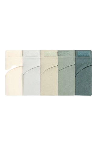 5 Tanga's - Groen en Ecru