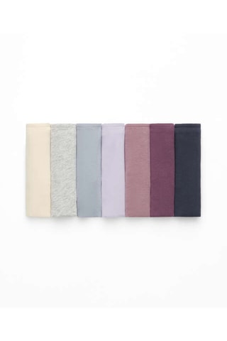 7 Tanga's - Paars en Gemêleerd Grijs