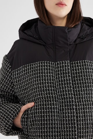 Gewatteerde Jas met Capuchon - Zwart