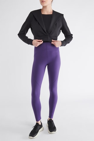 Kort jasje met capuchon - Zwart