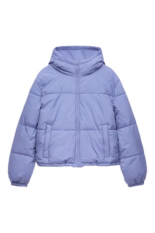 Gewatteerde Jas met Capuchon - Paars
