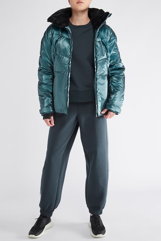 Gewatteerde Jas met Capuchon - Donkerblauw