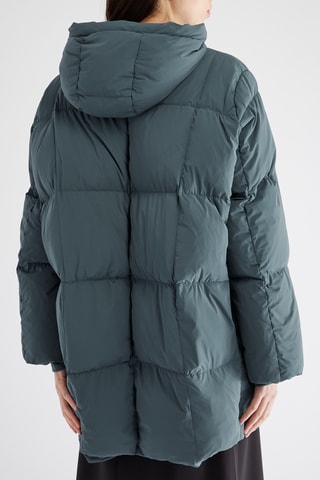 Gewatteerde Jas met Capuchon - Turquoise