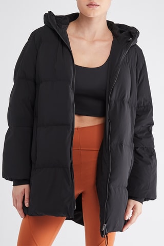 Gewatteerde Jas met Capuchon - Zwart