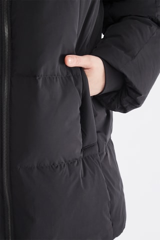 Gewatteerde Jas met Capuchon - Zwart