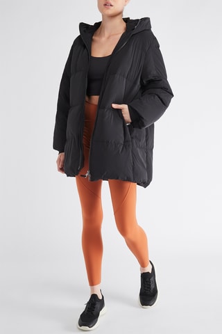 Gewatteerde Jas met Capuchon - Zwart