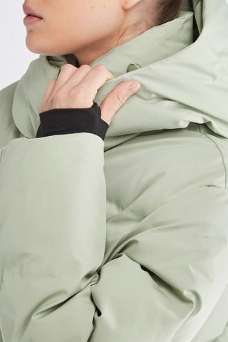 Gewatteerde Jas met Capuchon - Zeegroen