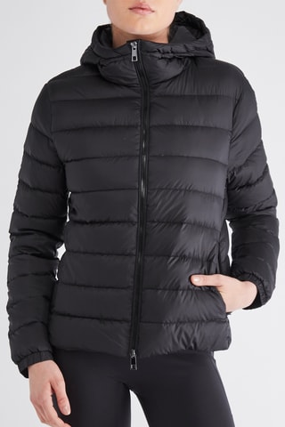 Gewatteerde Jas met Capuchon - Zwart
