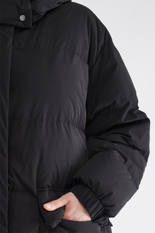 Gewatteerde Jas met Capuchon - Zwart