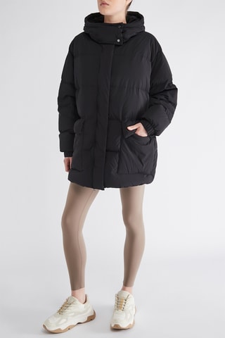 Gewatteerde Jas met Capuchon - Zwart