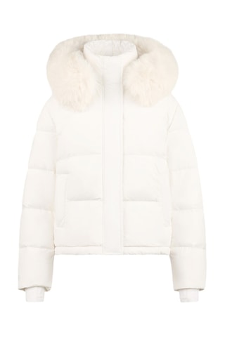 Gewatteerde Jas met Capuchon - Wit