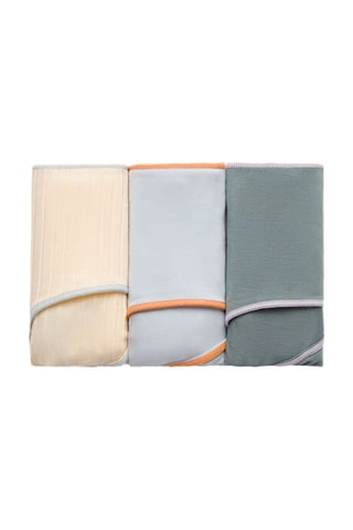 3 Onderbroeken - Beige en Hemelsblauw