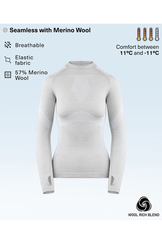 Merinoswollen T-shirt - Lichtgrijs