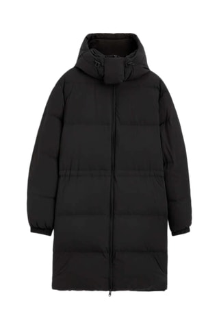 Gewatteerde Jas met Capuchon - Zwart